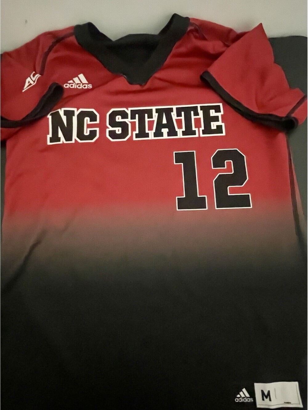 Adidas NC State Wolfpack Sample Basketball Jersey #12 Red Mens Size M Medium